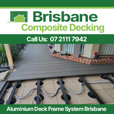 Raised aluminium deck frame system for outdoor composite decking in Brisbane